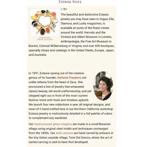 Extasia Signed Gold Tone Athena and Owl Intaglio Cameo Pendant Long Necklace - Picture 8 of 8